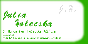 julia holecska business card